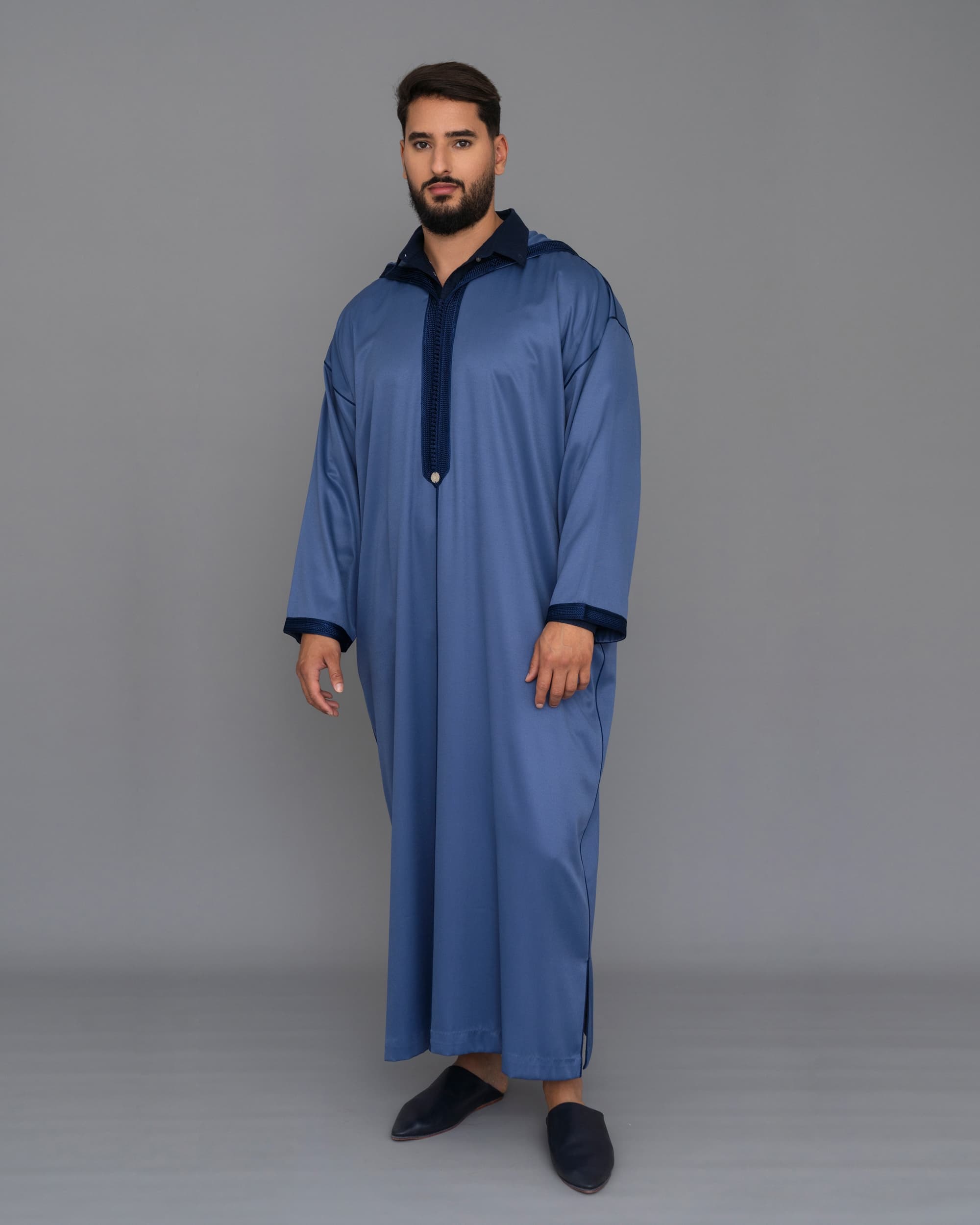 جلابة رجالية زرقاء أنيقة