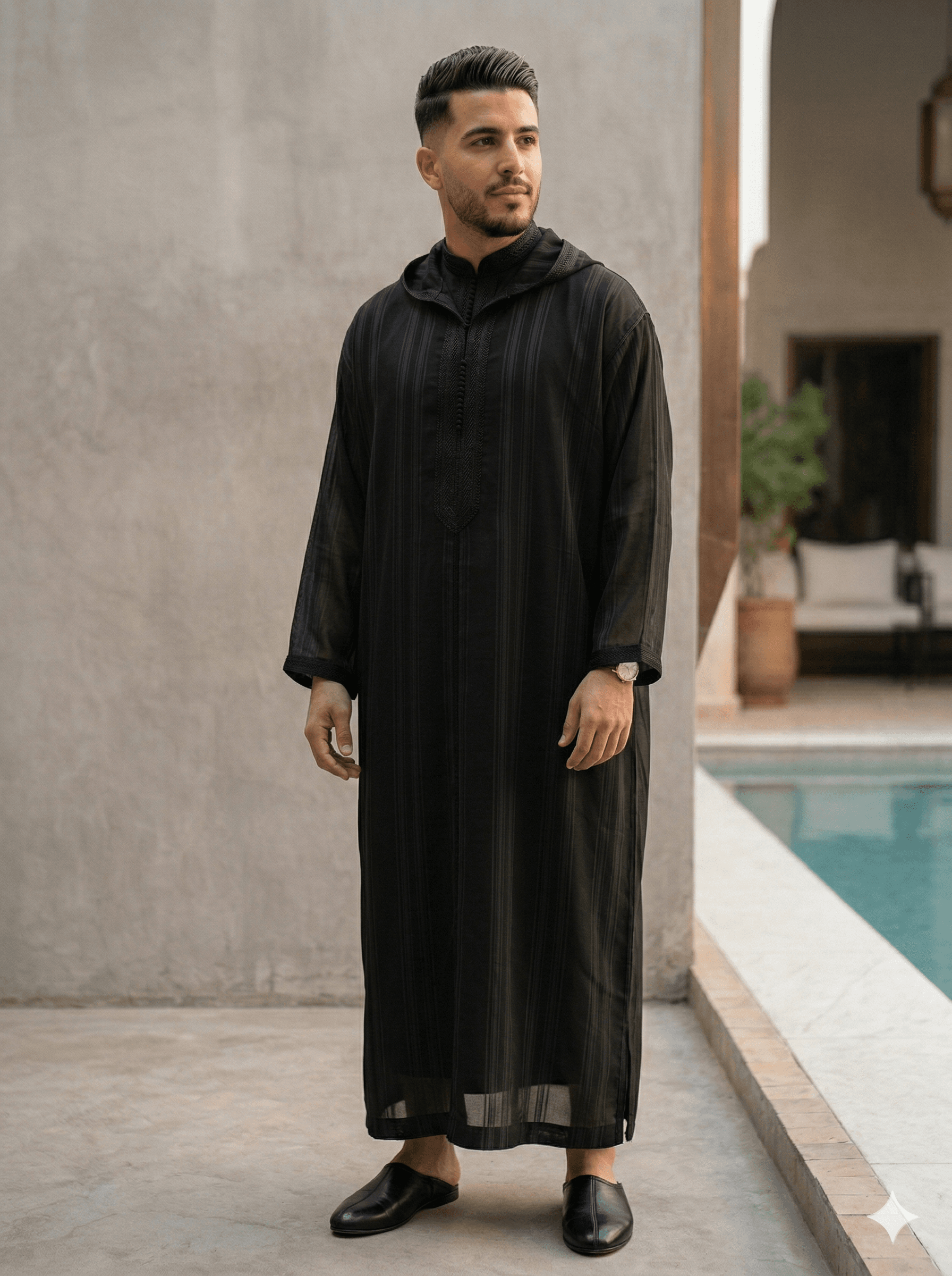 جلابة سوداء عصرية