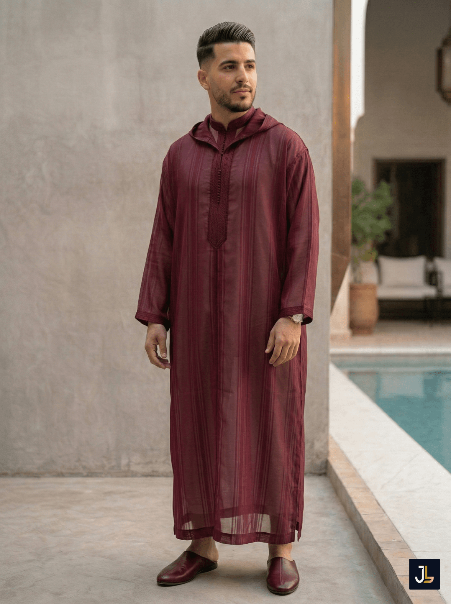 جلابة عنّابيّة مخططة